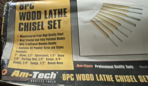 Tech 8pc wood lathe chisel - 8pc,